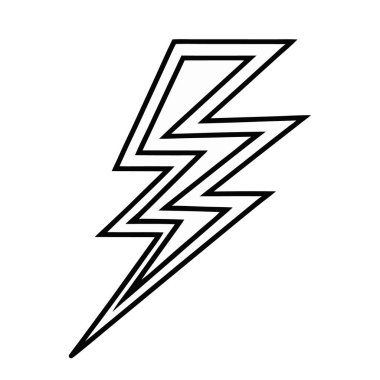 Şimşek simgesi vektör illüstrasyonu