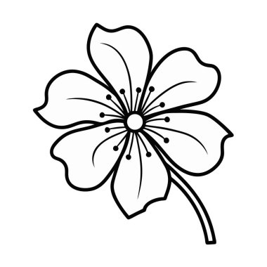güzel çiçekler dekoratif simge vektör çizim tasarım