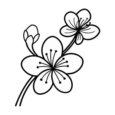 Yapraklı çiçek dekoratif simge