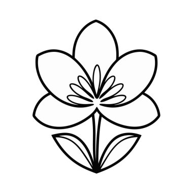 izole çiçek simgesi tasarımı