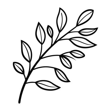 Yaprak dalı izole edilmiş simge