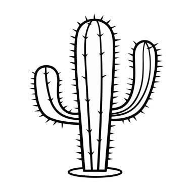 kaktüs simgesi. vektör çizim