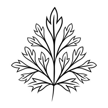 Yaprak bitkisi ikonu. vektör grafiği