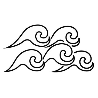 Dalganın vektör çizimi. dalga simgesi.