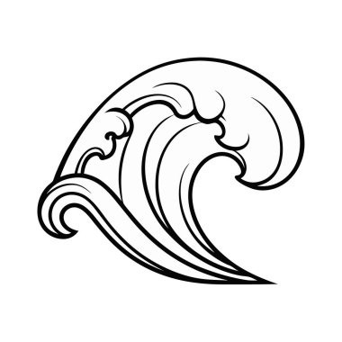 Dalga simgesi. Vektör çizim