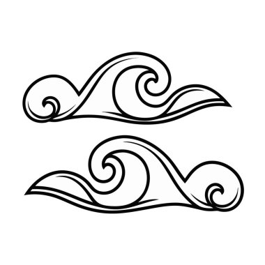 Tasarım elementlerinin dekoratif elementlerinin vektör kümesi.