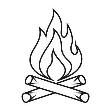 Alev simgesi vektörü yanıyor