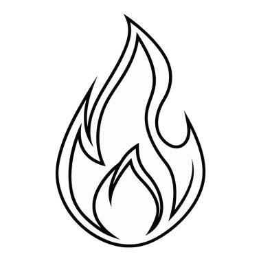 alev simgesi beyaz arka plan üzerinde