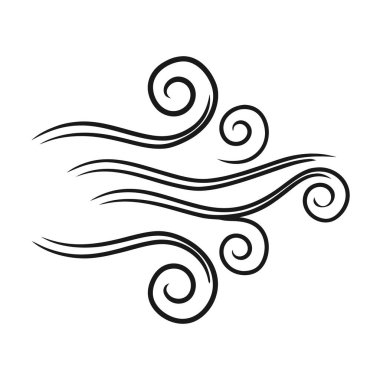 Beyaz arkaplandaki bir dalganın soyut vektör çizimi