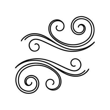 El çizilmiş karalamalar girdaplar ve kıvrımlar