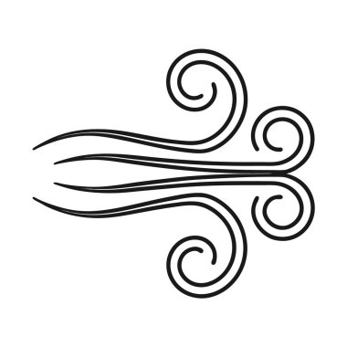 Soyut dekoratif girdap çizgisi sanat tasarımı ögesi