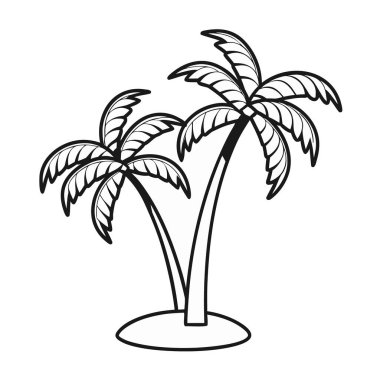 Palmiye ağacı yaz ikonu