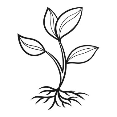 Yapraklı bir ağacın vektör çizimi