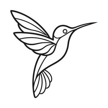kuş vektör simgesi, özet biçimi illüstrasyonu