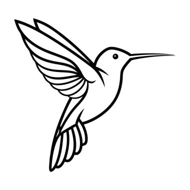 Kanat vektör simgesi olan sinekkuşu