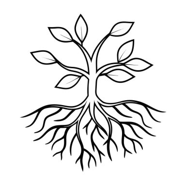 vektör siyah ağaç silueti