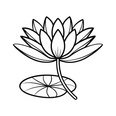 Nilüfer çiçeği izole edilmiş simgesi