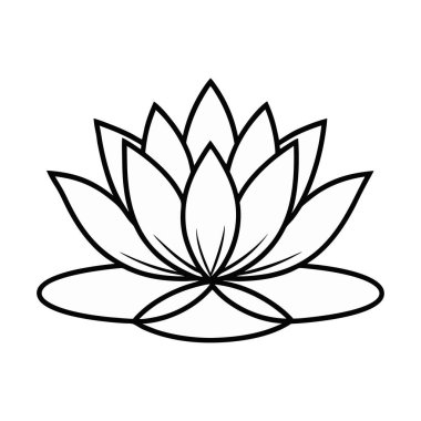 Doğrusal biçimdeki nilüfer çiçeği, vektör