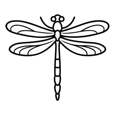 Yusufçuk böcek vektör simgesi. Beyaz arkaplan yusufçuk böceği üzerinde izole edilmiş böcek simgesi.