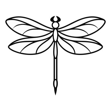 Yusufçuk böcek vektör çizimi tasarımı