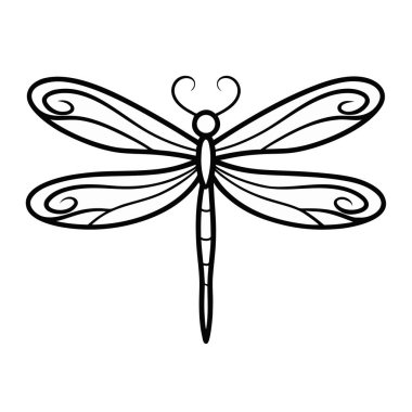 vektör yusufçuk, böcek simgesi beyaz arkaplanda izole edildi