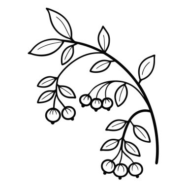 Meyve simgesi olan dal, satır biçimi