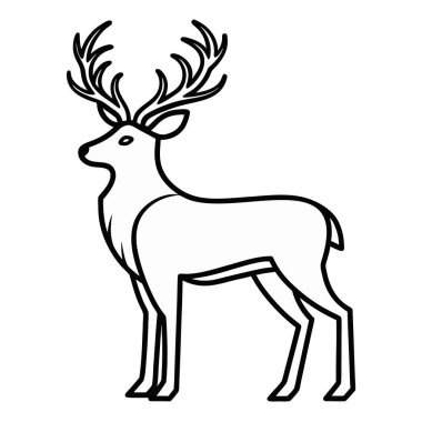 geyik simgesi vektör illüstrasyonu