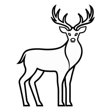 Sevimli çizgi film vahşi geyik