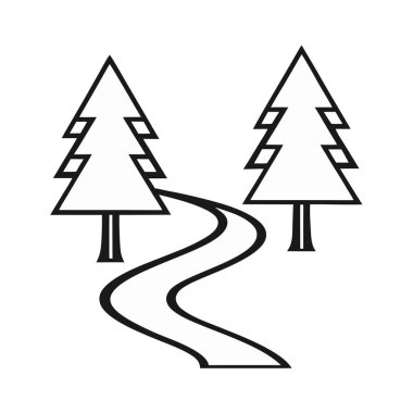 Ağaç Ormanı ikonu taslak biçiminde