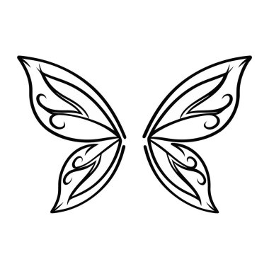 Kelebek ikonu. Kelebek simgesi.