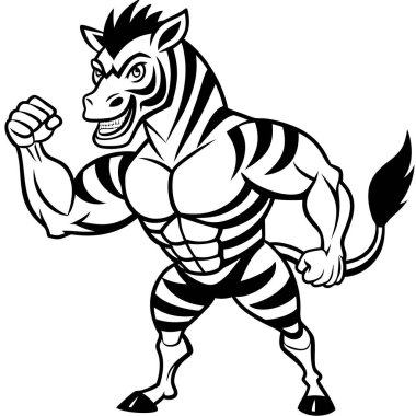 güçlü boğa maskotu çizgi film maskotu