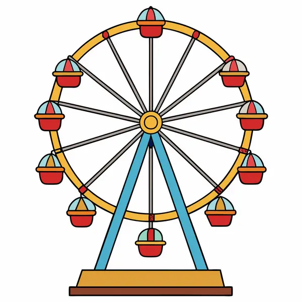 Dönme dolap simgesi, karikatür tarzı