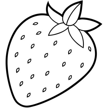 Taze çilek ikonu. Beyaz arkaplanda izole edilmiş web tasarımı için taze olgun vektör simgesi