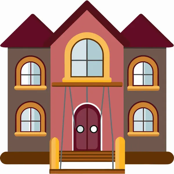 karikatür evi simgesi, vektör illüstrasyon tasarımı