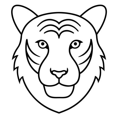 aslan başı vektör simgesi