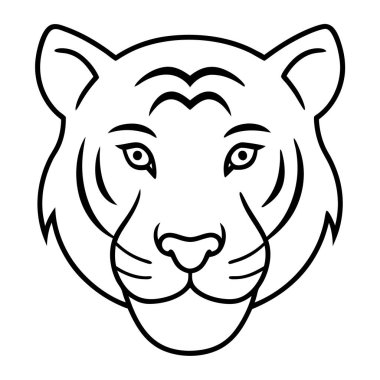 Aslan başı, vektör çizimi