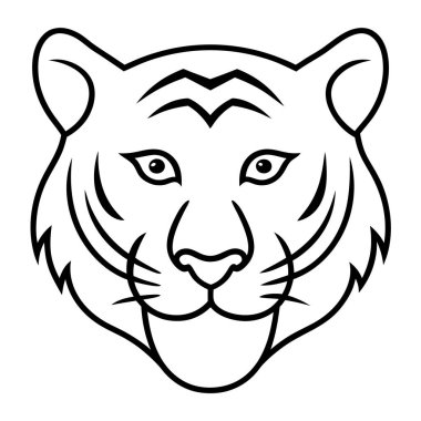 bir kaplan başı, vektör illüstrasyon tasarımı