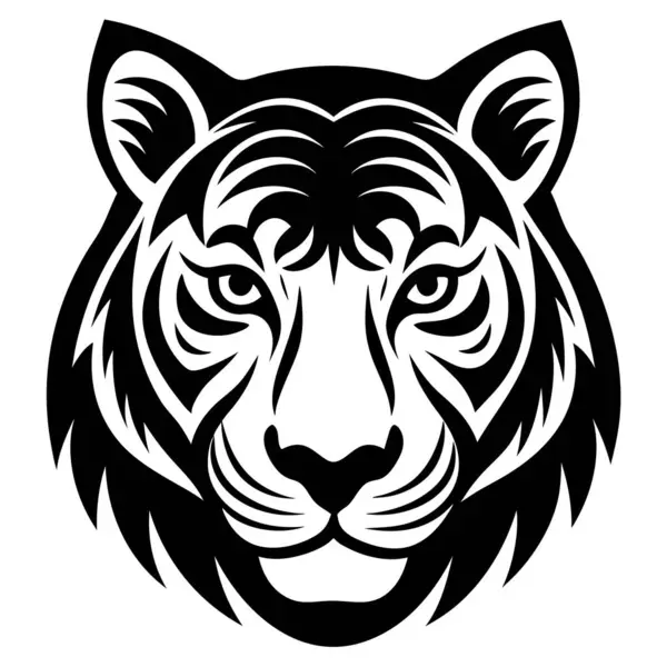 Tiger Logo, vektör çizim kafa