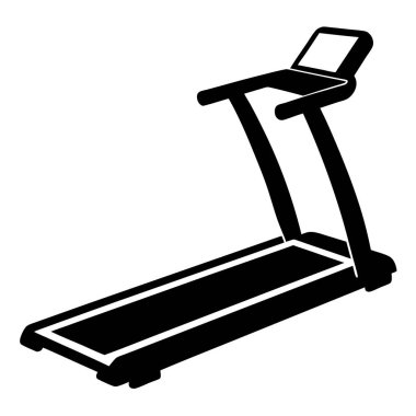 Fitness egzersiz koşu bandı simgesi, basit biçim