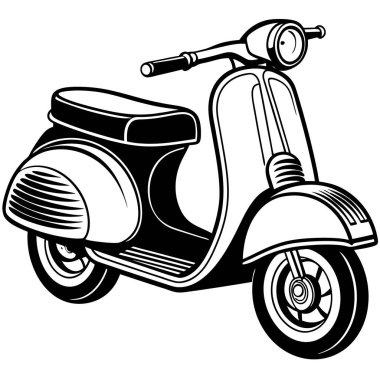 motosiklet scooter vektör illüstrasyonu