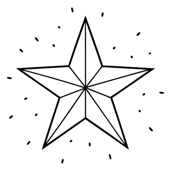 Ayın yıldızı, vektör, illüstrasyon, siyah beyaz simge