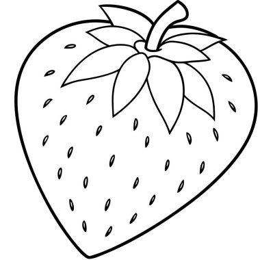 Çilek meyve karikatür vektör çizim grafik tasarım