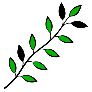 Yaprak ikonu vektör illüstrasyonu