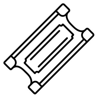 İnşaat bariyer simgesi, anahat stili