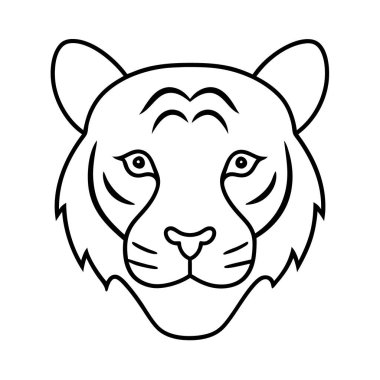 Kaplan 'ın başı. Vektör illüstrasyonu