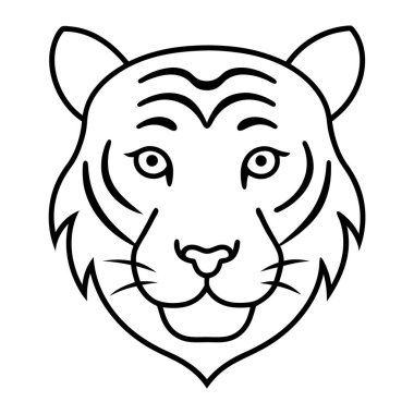 Aslan başı, vektör çizimi