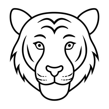 bir aslan yüzünün vektör görüntüsü