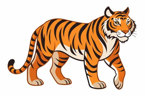 Çizgi film tarzında kaplan