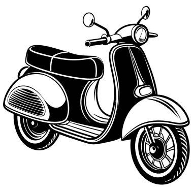 Klasik scooter vektör çizimi