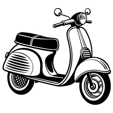 Klasik scooter simgesi, basit biçim